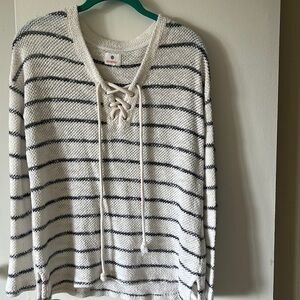 Sundry long sleeve crochet beach cover up size small